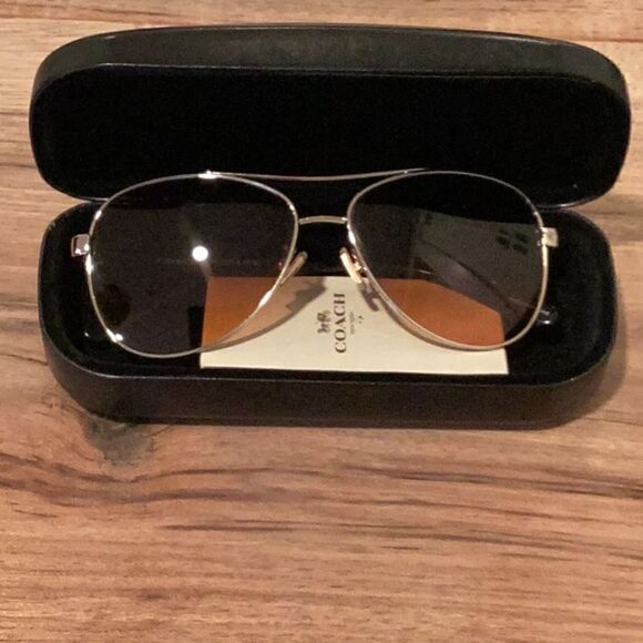 Coach Eyeglasses HC 7077-932195 Light Gold Frame Brown Gradient Lens 58-14-140 - Picture 6 of 6